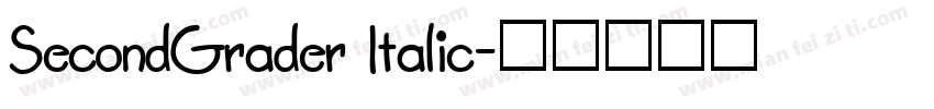SecondGrader Italic字体转换
